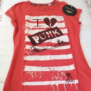Abbey Dawn Punk Red Shirt